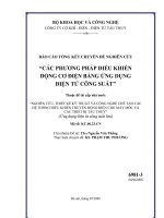 Đề tài : Các phương pháp điều khiển động cơ điện bằng ứng dụng điều khiển công suất