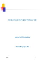 TIẾT KIỆM NĂNG LƯỢNG TRONG HỆ TRUYỀN ĐỘNG XOAY CHIỀU