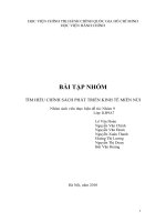 tìm hiểu chính sách phát triển kinh tế miền núi