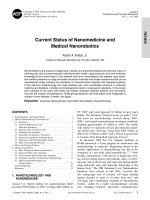 current status of nanomedicine