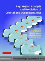 Lagrangian analysis and prediction of coastal and ocean dynamics   a  griffa, et al , (cambridge, 2007) WW