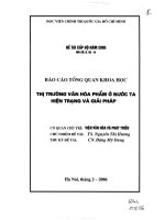 Thị trường văn hoá phẩm ở nước ta