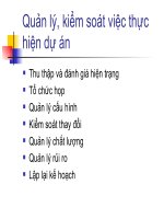 Quản lý, kiểm soát việc thực hiện dự án