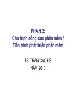chu trình sống của phần mềm - tiến trình phát triển phần mềm