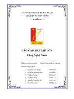 Bài tập lớn công nghệ nano
