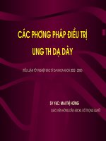 Tiểu luận tốt nghiệp " Các phương pháp điều trị K dạ dày"