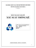 báo cáo bài tập lớn xác xuất thống kê
