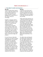 Tổng hợp các bài write e essays tuyển chọn tham khảo