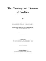beryllium, the chemistry and literature of