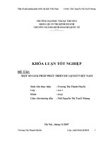 Khóa luận tốt nghiệp một số giải pháp phát triển du lịch việt nam