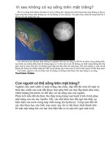 Vì sao không có sự sống trên mặt trăng