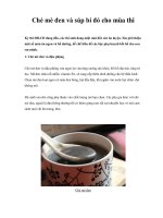 chè mè đen và súp bí đỏ cho mùa thi