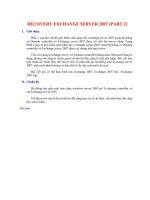 recovery exchange server 2007 - 2