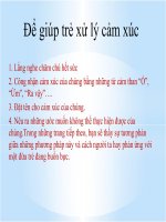 để giúp trẻ xử lý cảm xúc