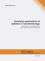 emerging applications of radiation in nanotechnology