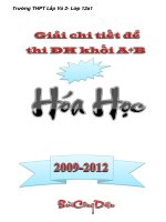 GIẢI CHI TIẾT đề thi đại học môn hóa học 2014 hay nhất