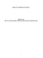 đề tài về huy động vốn của ngân hàng thương mại