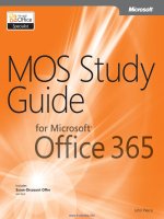 mos study guide for microsoft office 365