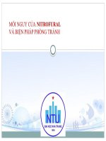 Bài giảng mối nguy của nitrofural và biện pháp phòng tránh