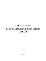 Phương pháp đánh giá IPO hãng hàng không jetblue
