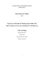 Tại sao các nền kinh tế thường xuyên thiếu cầu