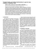 transient heating and melting transformations in argon ion laser irradiation of polysilicon films