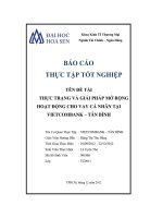 Thực trạng và giải pháp mở rộng hoạt động cho vay cá nhân tại vietcombank