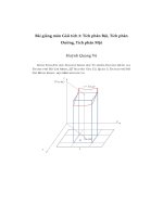 Bài giảng môn giải tích 3