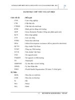 ĐÁNH GIÁ DIỄN BIẾN CHẤT LƯỢNG nước lưu vực SÔNG cầu GIAI đoạn 2006   2011