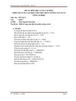 Thiết kế cung cấp điện cho phân xưởng cơ khí