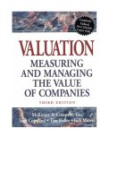 valuation measuring and managing the value of companies  -  3rd edition
