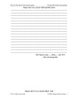 BÁO cáo THỰC tập kỹ THUẬT NHA MAY BIA