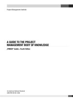 A guide to the project management body of knowledge 4th