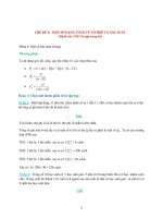 CÁC DẠNG TOÁN VỀ TỔ HỢP - XÁC SUẤT