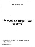 Tín dụng và thanh toán quốc tế hồ thị thu ánh, lao động xã hội, 2007
