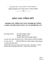 Nghiên cứu triển khai thực nghiệm hệ thống laser chuyên dụng phục vụ cai nghiện ma tuý