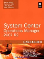 system center operations manager opsmgr 2007 r2 unleashed