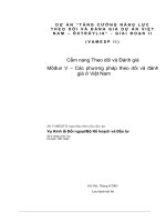 dự án “tăng cường năng lực theo dõi và đánh giá dự án việt nam – ôxtrâylia” – giai đoạn ii cẩm nang theo dõi và đánh giá – môđun v – các phương pháp theo dõi và đánh giá ở việt nam
