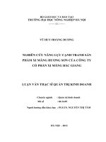 NGHIÊN CỨU NĂNG LỰC CẠNH TRANH SẢN PHẨM XI MĂNG HƯƠNG SƠN CỦA CÔNG TY  CỔ PHẦN XI MĂNG BẮC GIANG