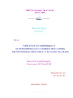 thiết kế chế tạo mô hình học cụ hệ thống đánh lửa ecu cho phòng thực tập điện chuyên ngành bộ môn kỹ thuật ô tô đại học nha trang