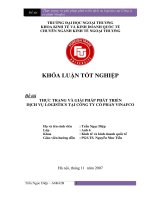 Thực trạng và giải pháp phát triển dịch vụ logistics tại công ty cổ phần vinafco