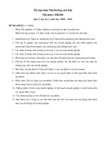 Câu hỏi ôn tập Marketing căn bản 2012