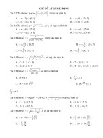 tổng hợp những bài toán trắc nghiệm luyện thi tốt nghiệp lớp 12 và ôn đại học