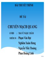ĐỀ TÀI CHUYỂN MẠCH QUANG