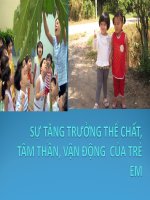 sự tăng trưởng thể chất, tâm thần vận động của trẻ