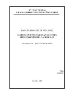 Nghiên cứu công nghệ sản xuất men hiệu ứng chìm cho gạch ốp lát