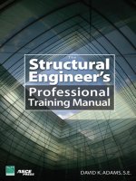 The structural engineers professional training manual