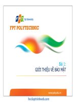 bài 1 giới thiệu về bảo mật