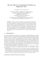 On the discrete logarithm problem on algebraic tori