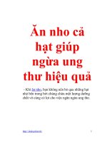 Cho cuộc sống an toàn những biện pháp hữu hiệu và những thói quen cần tránh để phòng, tránh ung thư